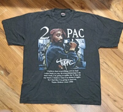 Vintage 90s 2pac T-Shirt Tupac Shakur Rap Tee Size XL | eBay