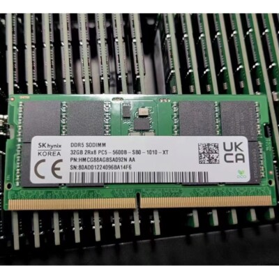 New Hynix 64GB 2X32GB DDR5 5600MHz PC5-44800 SODIMM Memory Ram