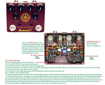 Demonfx KING OF DRIVE Dual Overdrive 4 Position Dip option Fast US