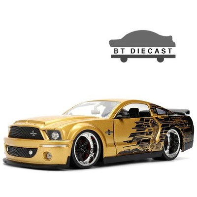 JADA BIGTIME MUSCLE 2008 FORD MUSTANG SHELBY GT 500KR 1/24 GOLD