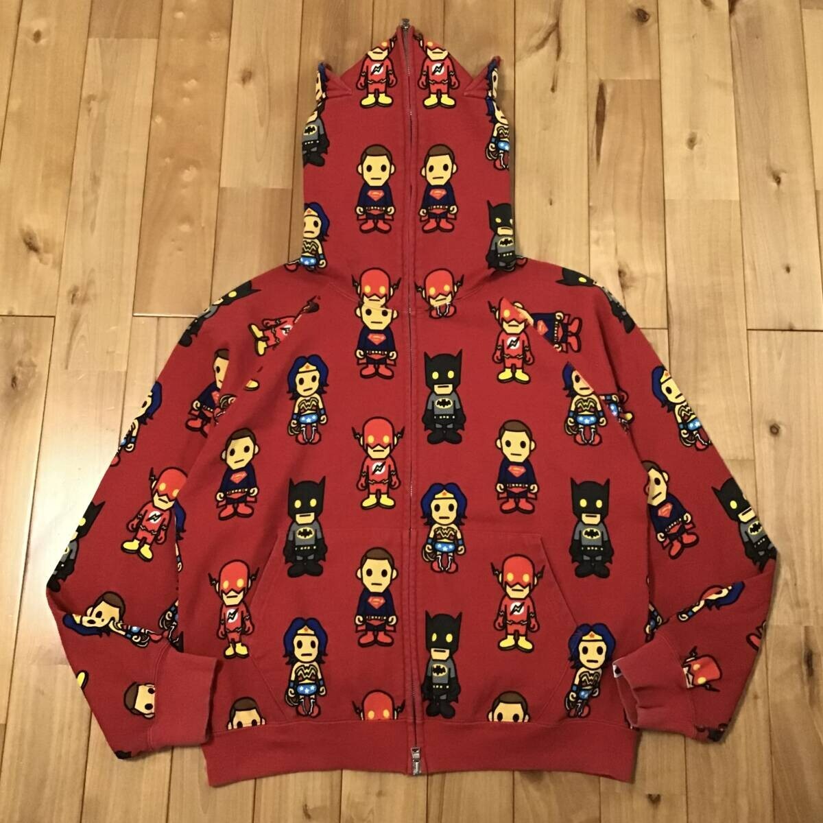 BAPE × DC Comics Full Zip Hoodie a bathing ape NIGO Red Size S | eBay