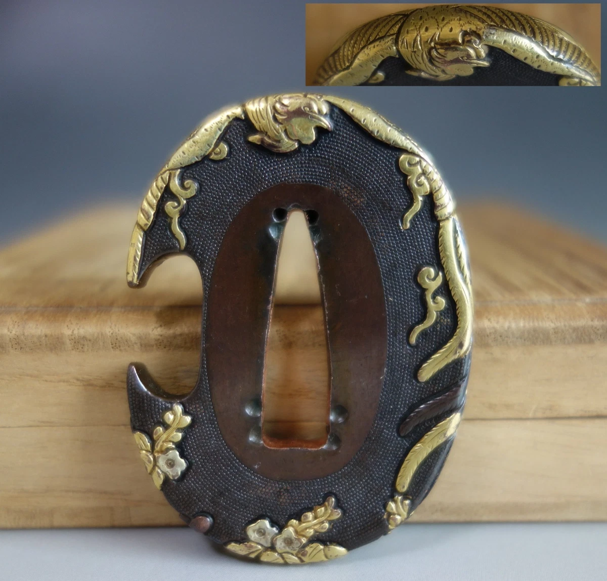 龍彫鐔 刀道具 骨董 铜古董原创古董日本刀镡| eBay