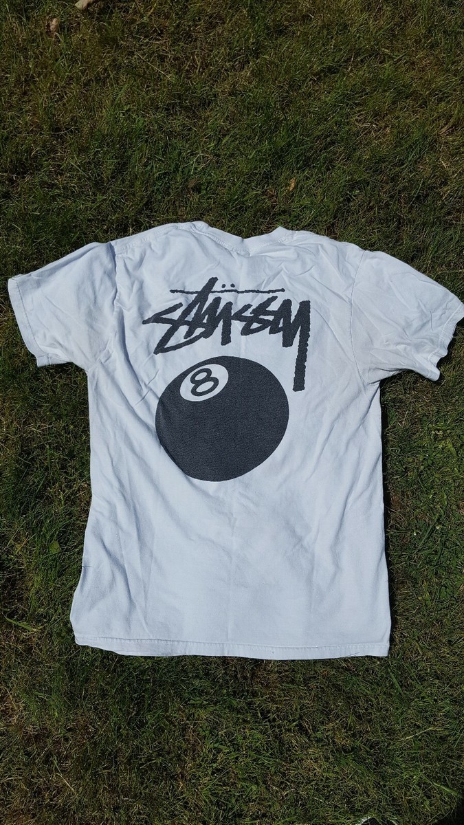 Vintage 90s Stussy Eight Ball T-Shirt Size M 8 Mossimo | eBay