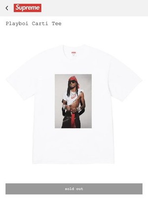 Supreme Playboi Carti Tee White S サイズ Supreme Playboi Carti Tee