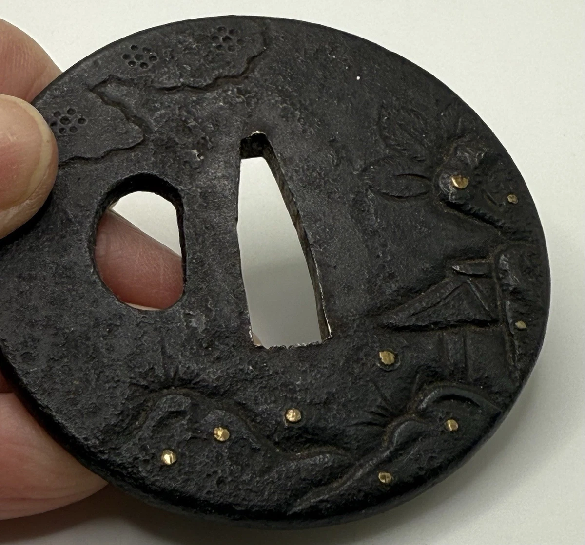 Iron 主1850-1899 年日本刀镡| eBay