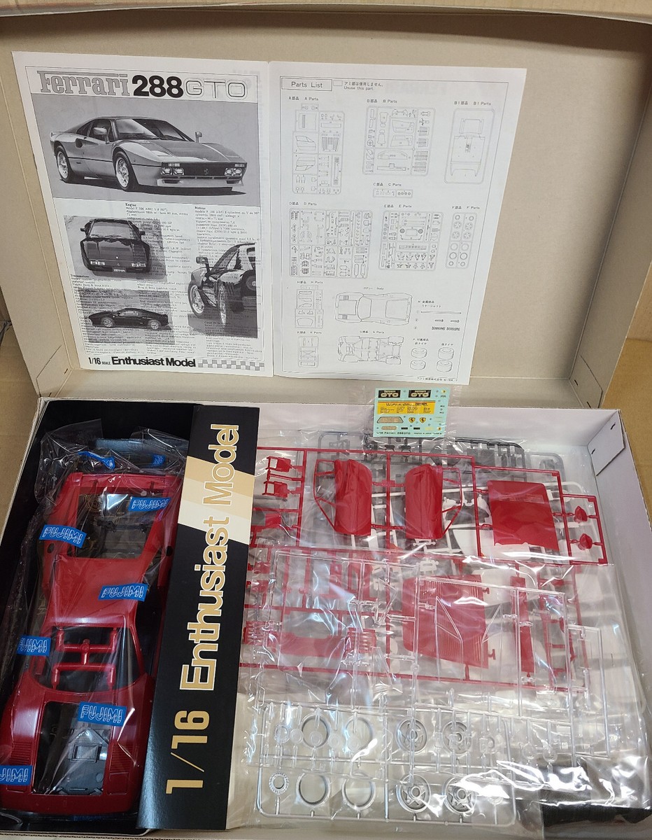 Fujimi 1/16 Ferrari 288 GTO Vintage Plastic Model Kit Japan #2 | eBay