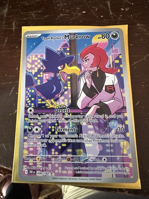 Pokemon TCG Team Rocket's Murkrow Destined Rivals 200/182 IR NM | eBay