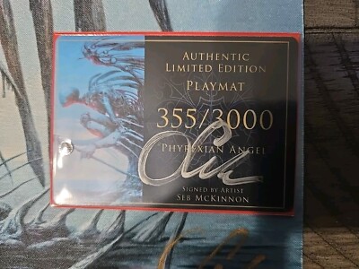 phyrexian angel プレイマット Seb McKinnon サイン入 PHYREXIAN ANGEL