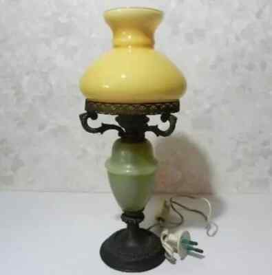 Antique ONYX By Prof. G.BESSI VOLTERRA Electric Oil Lamp Antique