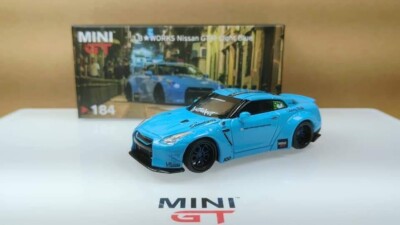 ミニカー MINI GT 184 LBWK Nissan GT-R Light Blue ミニカー MINI GT