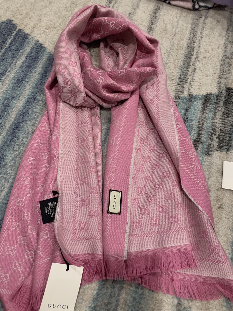 GUCCI マフラー ピンク 48x180cm GUCCI マフラー ピンク 48x180cm