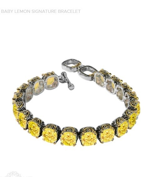 Park Lane LEMON BABY SIGNATURE Yellow CZ Tennis Bracelet Toggle