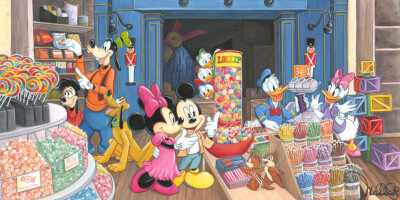 Disney Fine Art Michelle St.Laurent ミッキー Mickey Mouse Disney