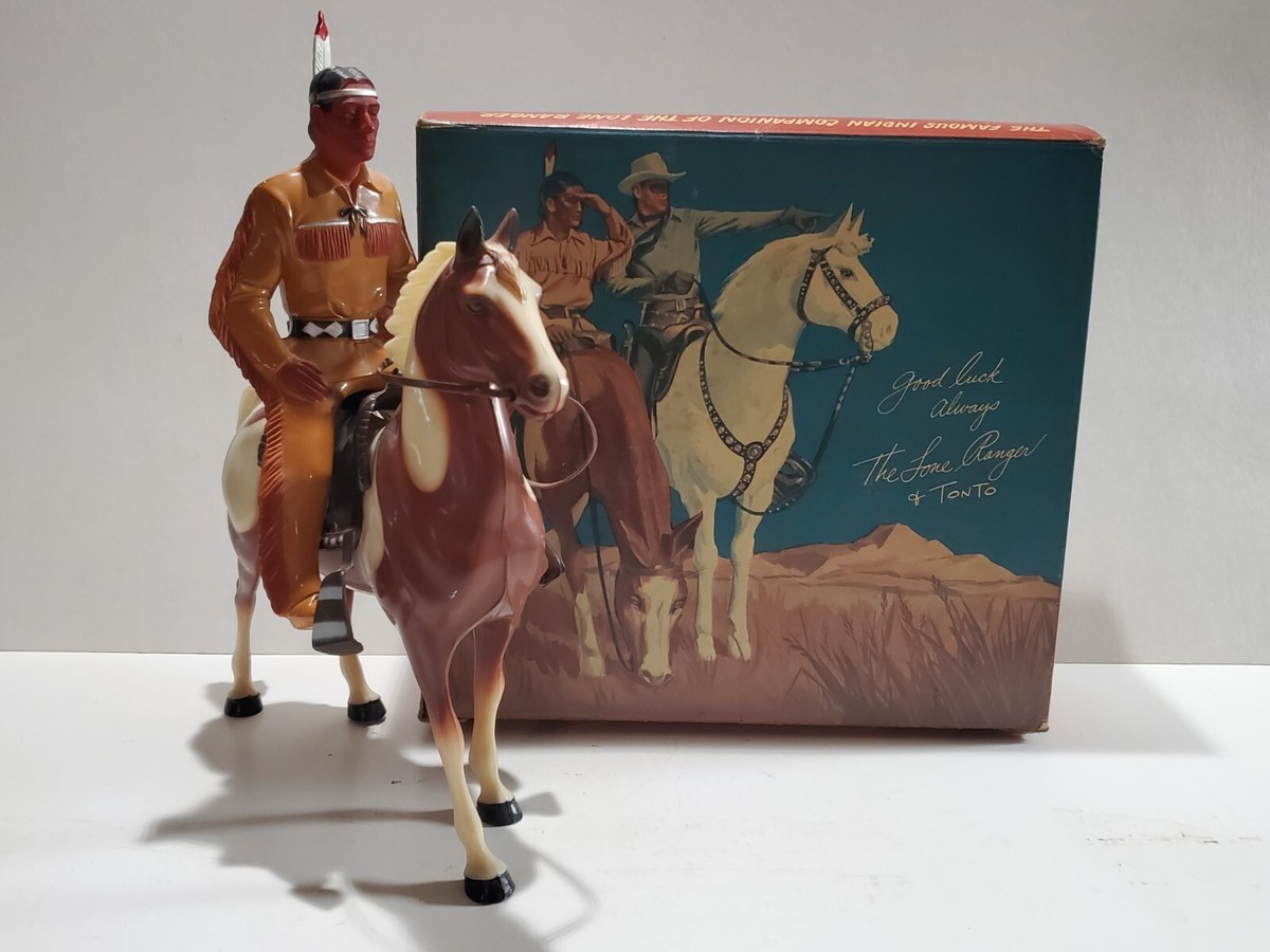 1950's Hartland The Lone Ranger TV Figure Tonto Pinto Horse Scout