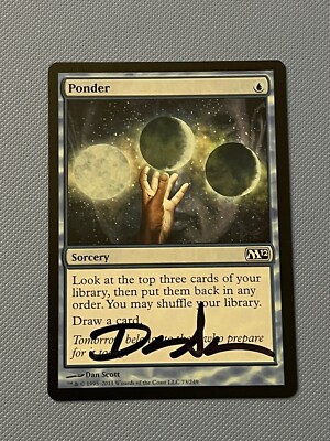 1x x1 NM Ponder SIGNED by Dan Scott M12 MTG | eBay
