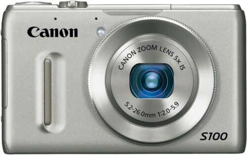Canon PowerShot S100 12.1MP Digital Camera 5x Optical Zoom Silver