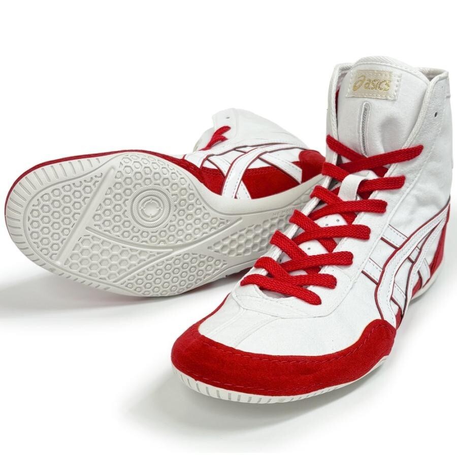 ASICS Wrestling Boxing Shoes EX-EO (TWR900) White x White x Red | eBay