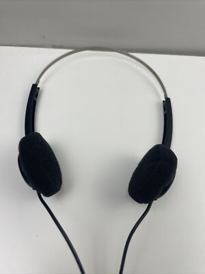 Sony Walkman Vintage Headphones Black Foam Adjustable Metal