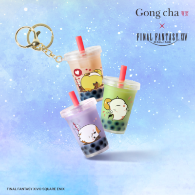 Gong Cha x Final Fantasy XIV Fat Cat Chocobo Moogle Boba Tea
