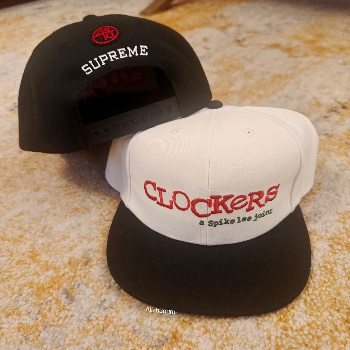 SUPREME SS25 40 ACRES CLOCKERS 6 PANEL HAT SPIKE LEE BLACK WHITE
