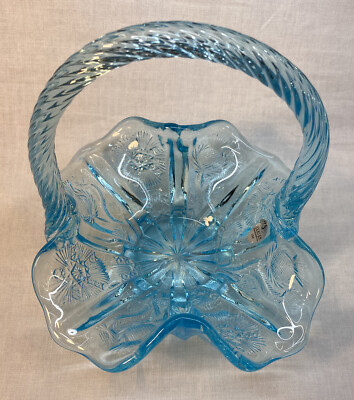 Fenton Art Glass Inverted Thistle On Blue Topaz | eBay