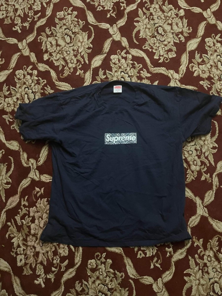 Supreme Box Logo tee Navy M Camo カモ 迷彩 ボックスロゴ ネイビー