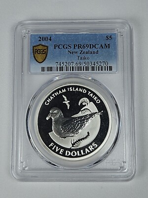 チャタムアイランドタイコ 5ドル銀貨 2004年発行 ニュージーランド