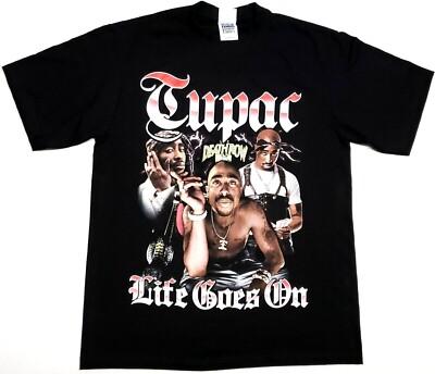 TUPAC SHAKUR T-shirt 2Pac Urban Streetwear Hip Hop Rap Men's Tee