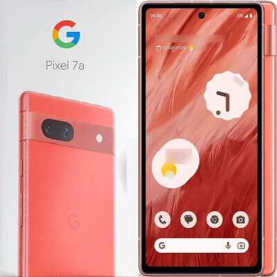 Google Pixel 7a 5G Coral 128GB + 8GB Dual-SIM Factory Unlocked GSM