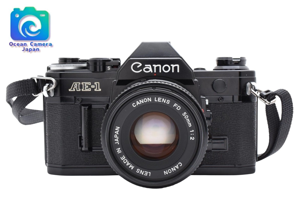 N MINT ++] Canon AE-1 black 35mm Film Camera New FD NFD 50mm f2