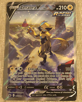 Pokémon TCG Zeraora V Chilling Reign 166/198 Holo Full Art | eBay