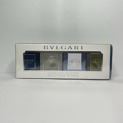 BVLAGRI Men 4 Pc Travel Gift Set Aqva, Glacial Essence, Wood