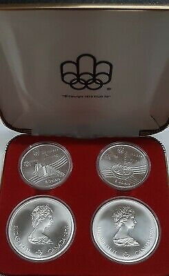 1976 Canada Montreal Olympic Games .925 Silver Four Coin Set in