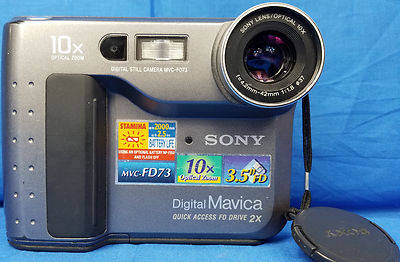Sony Mavica MVC-FD73 .4 MP Floppy Disk Digital Still Camera Black