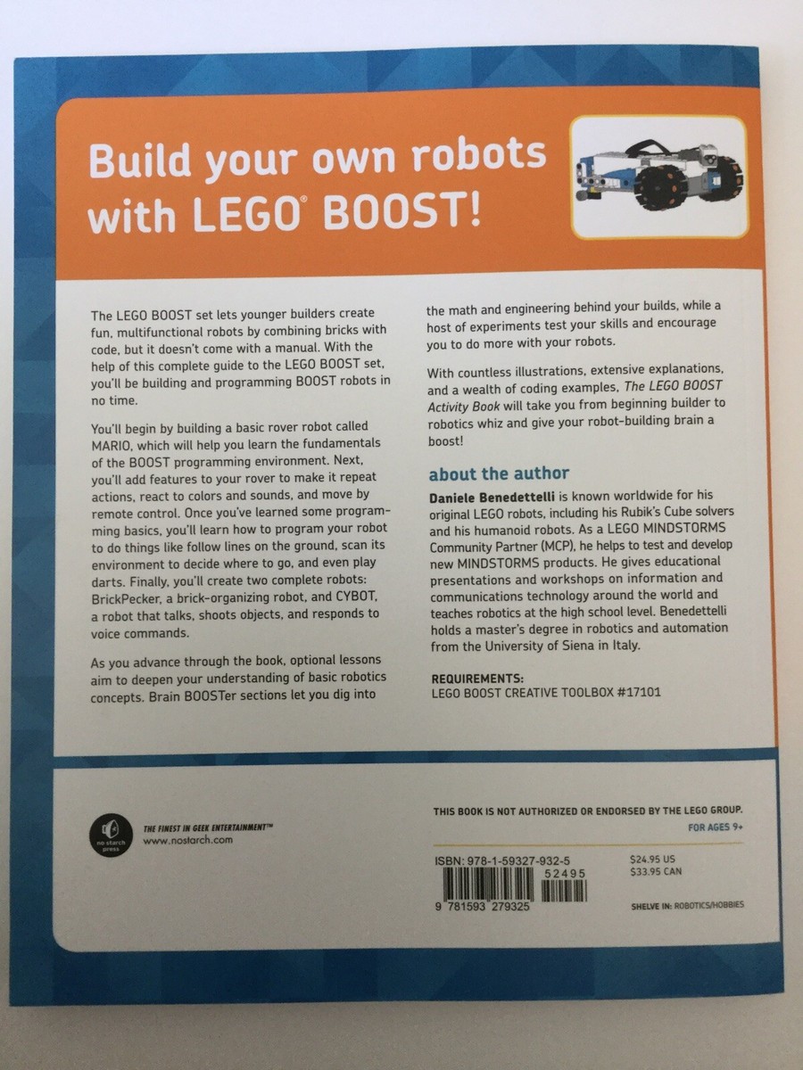 The LEGO Boost Activity Book A Beginner's Guise To Robotics. See