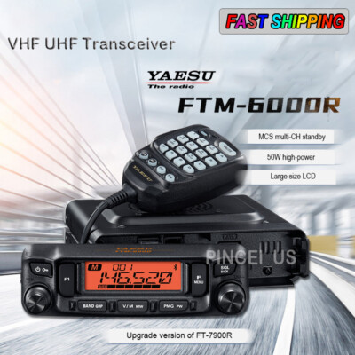 YAESU FTM-6000R Dual Band Mobile Radio 50W Car VHF UHF Transceiver