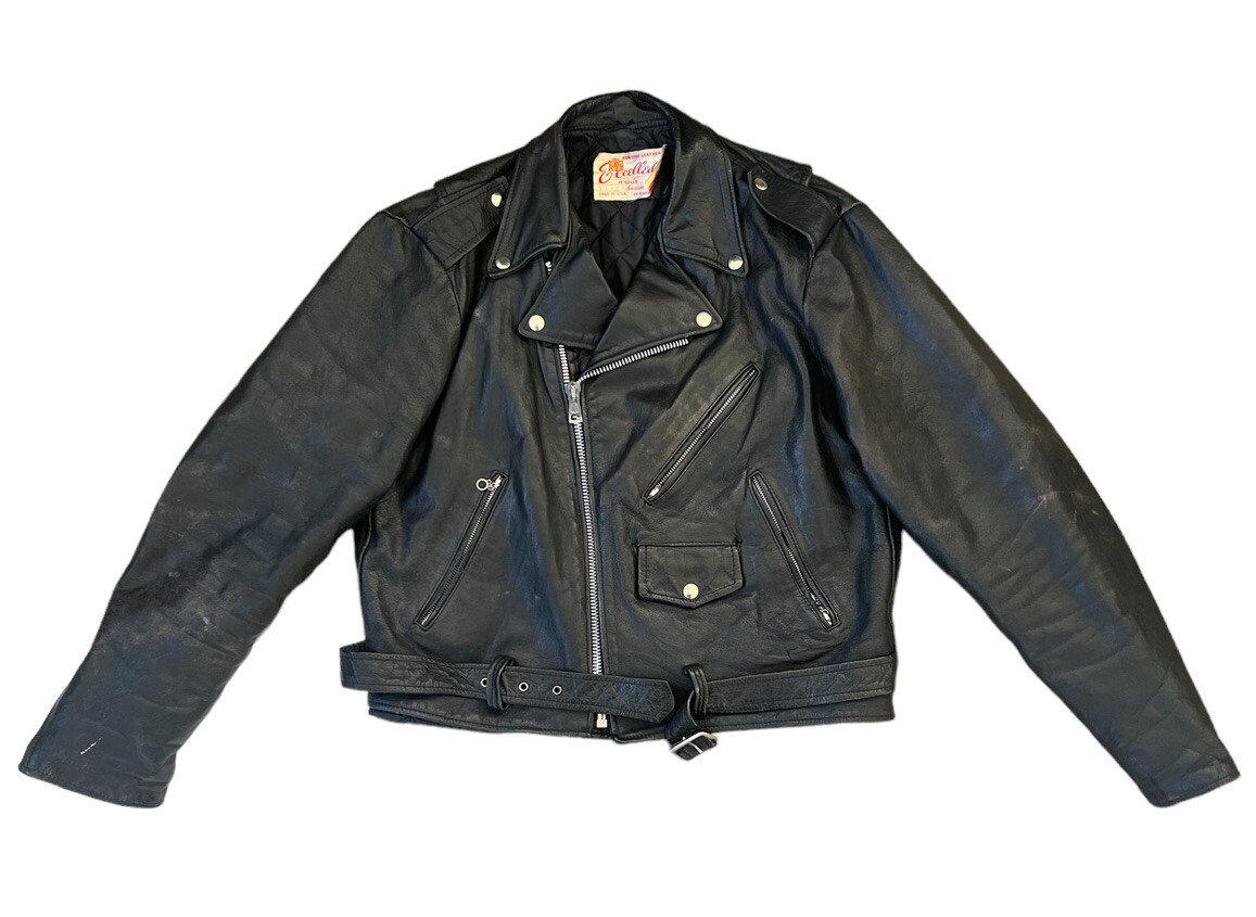 Vintage Excelled Motorcycle Leather Jacket Authentic Genuine Made