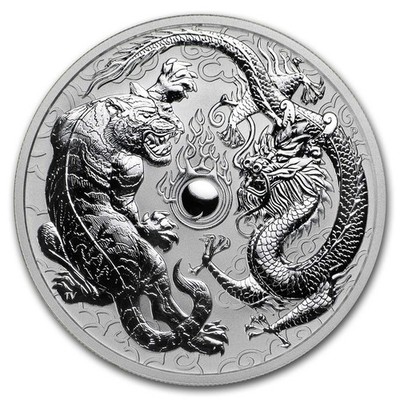 2018 Australia 1 oz Silver Dragon & Tiger BU | eBay
