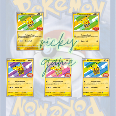 Pokemon Card TCG Pikachu Batik Set Indonesia - Pikachu Berkemeja