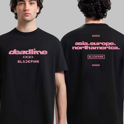 BLACKPINK Deadline World Tour 2025 2026 Continent Logo T-shirt