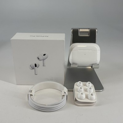 Apple AirPods Pro (2nd Gen.) USB-C White - Excellent w/ Bundle! | eBay
