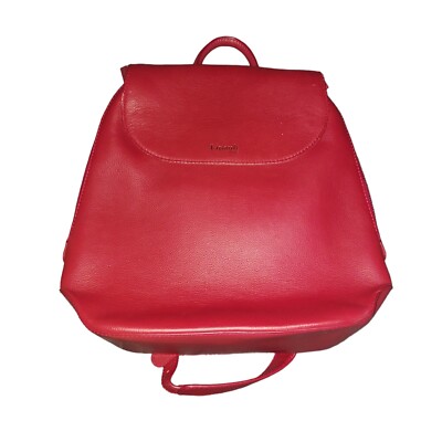 Lipault Paris Burgundy Red Leather Backpack Bag | eBay