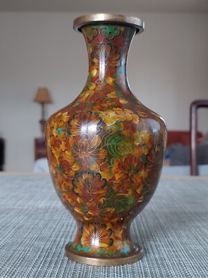 2492 七宝焼 景泰藍 琺瑯 花瓶 2客 【公式通販】