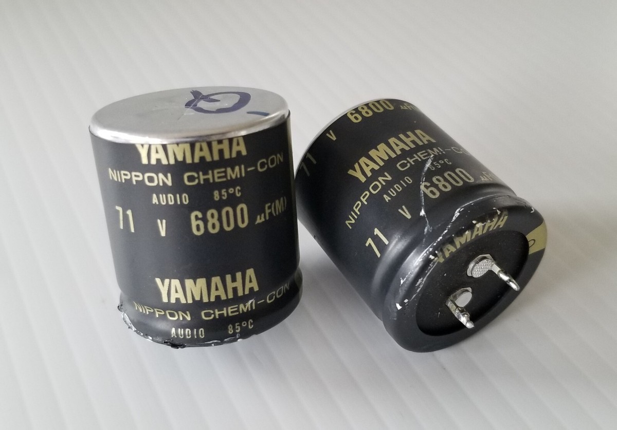 Pair of Yamaha Nippon Chemi-Con 6800 uF 71V Capacitors | eBay