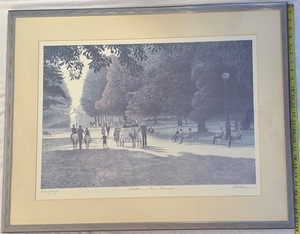 ハロルド・アルトマン 「公園」 リトグラフ 直筆サイン・エディション