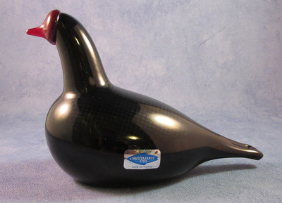 Iittala OIVA TOIKKA Art Glass Bird, Bald Coot, Nokikana, New In