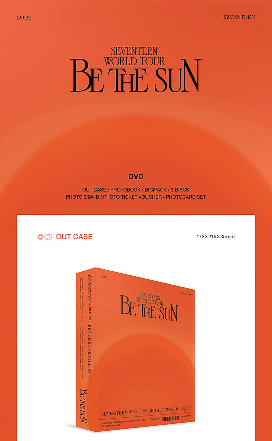 未開封新品) BE THE SUN SEVENTEEN WORLD TOUR SEOUL DVD 【公式通販】