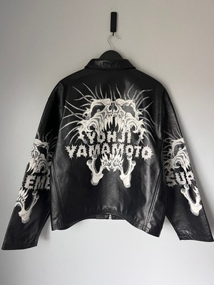 Supreme Y's by Yohji Yamamoto Leather Jacket - Size Large - Black