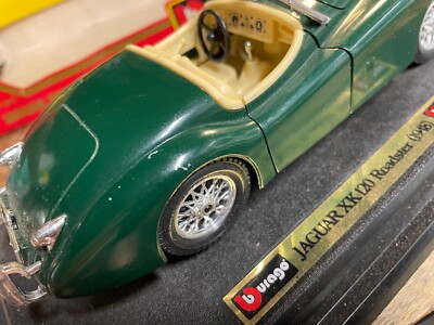 Burago Jaguar XK 120 Roadster 1948, 1/24 Scale Green Made in Italy