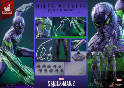 In Hand! Hot Toys VGM68 Marvel's Spider-Man 2 MILES MORALES PURPLE